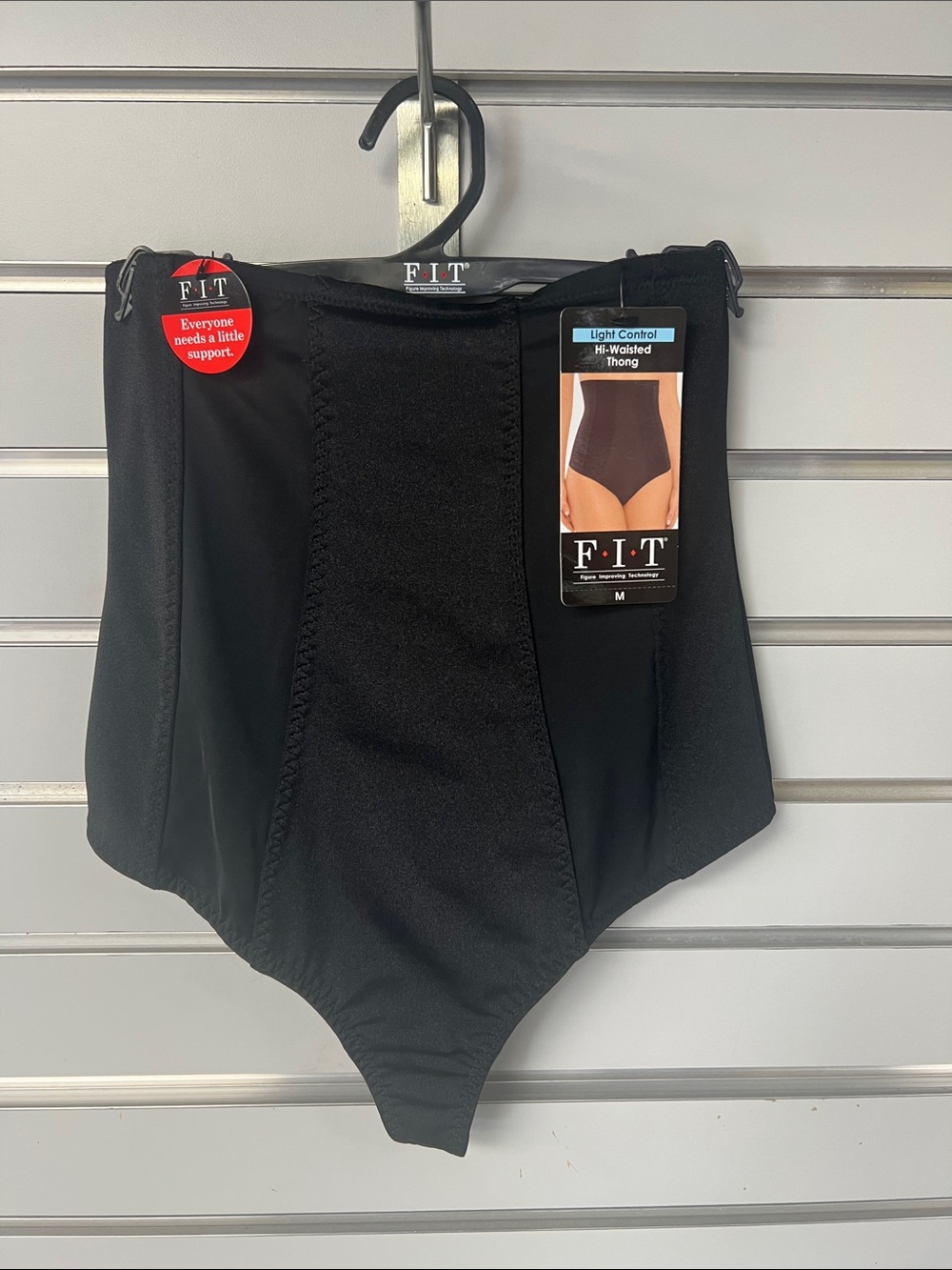 High-Waisted Light Control Thong - Black